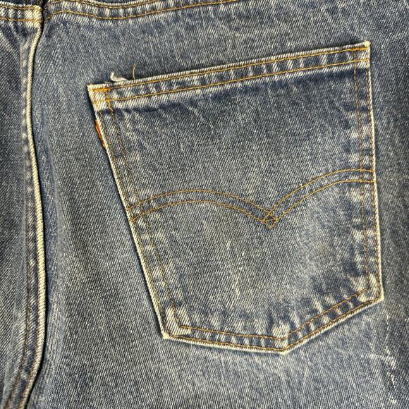Distressed Vintage 80’s Levi’s Orange Tabs USA Made Size 34 - Picture 5 of 8